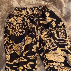 Black and Tan Flowy Pants